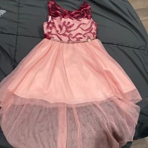 Rare Edition pink tule high low dress